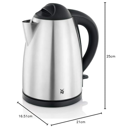 WMF Bueno Wasserkocher Edelstahl 1,7l, elektrischer Wasserkocher mit Kalkfilter, 2400 W, beleuchtete Wasserstandsanzeige, edelstahl matt