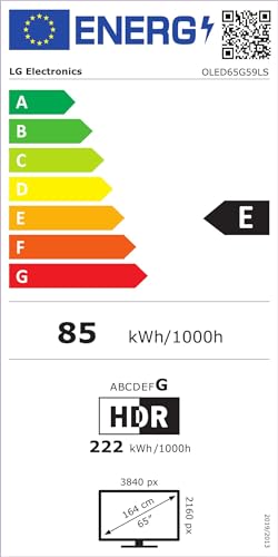 LG OLED65G59LS TV 65 Zoll (165 cm) 4K OLED evo AI TV (α11 Gen2 4K AI Prozessor, webOS 25, 120Hz (VRR bis zu 165Hz)) [Modelljahr 2025]
