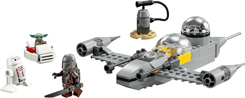 LEGO Star Wars 75410 Mandos und Grogus N-1 Starfighter Spielzeug mit The Mandalorian, Grogu & R5-D4 Minifiguren, inkl. baubare Zapfsäule, Sternenschiff Starterset für Jungen und Mädchen ab 4 Jahren