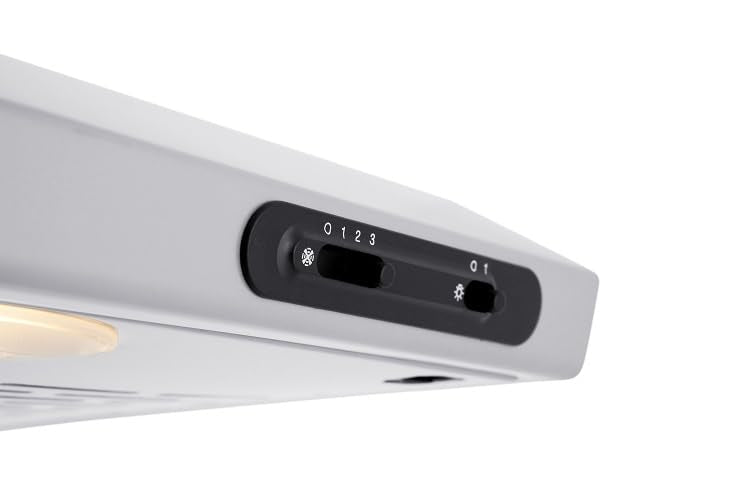 Respekta Dunstabzugshaube unterbau / Unterbau-Dunstabzugshaube 50 cm / Metallgehäuse in Edelstahl Look / Abluft - und Umluftfunktion / DH540IXL / C / 52–68 dB