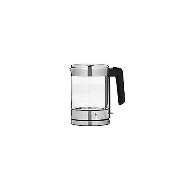WMF Küchenminis Wasserkocher Glas 1 Liter, kabelloser Wasserkocher klein, Wasserstandanzeige, Kalk-Wasserfilter, Kochstoppautomatik, 1900 Watt,