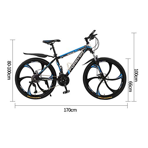 Herren-Mountainbikes, Hardtail-Mountainbike aus kohlenstoffhaltigem Stahl, Mountainbike mit verstellbarem Sitz mit Vorderradaufhängung, D-26 Zoll, 21 Geschwindigkeiten