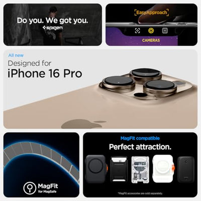 Spigen für iPhone 16 Pro Hülle [Anti-Yellowing] Ultra Hybrid MagFit Case Handyhülle Transparent Dünn Slim Kompatibel mit MagSafe -Neo One
