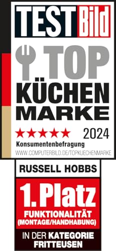 Russell Hobbs Heißluftfritteuse Doppelkammer [2 Fächer je 4,25l, nur getrennt nutzbar, Gesamtvolumen 8,5l] Rapid Air Fryer Technik (8 Programme, spülmaschinenfest,Touchscreen) AirFryer 27290-56S