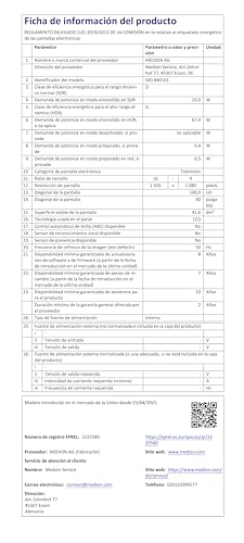 MEDION 100,3 cm (40 Zoll) Full HD Fernseher (Smart-TV, HDR, VIDAA Store, Netflix, Prime Video, Disney+, DAZN, Paramount+, HbbTV, PVR, Bluetooth, MD 840101)