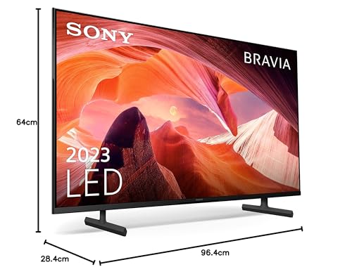 Sony BRAVIA, KD-43X80L, 43 Zoll Fernseher, LED, 4K HDR, Google TV, Smart TV, Works with Alexa, BRAVIA CORE, TRILUMINOS PRO, HDMI 2.1, Gaming-Menü mit ALLM