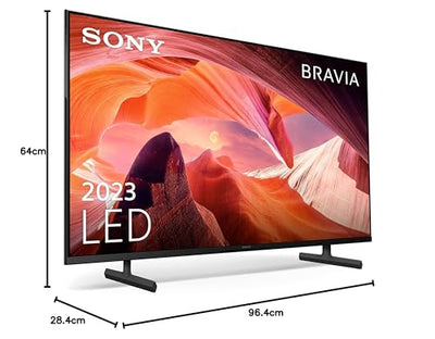 Sony BRAVIA, KD-43X80L, 43 Zoll Fernseher, LED, 4K HDR, Google TV, Smart TV, Works with Alexa, BRAVIA CORE, TRILUMINOS PRO, HDMI 2.1, Gaming-Menü mit ALLM