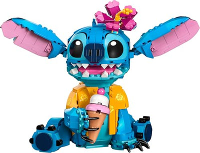 LEGO | Disney Stitch Figur – Modellbau mit Eistüte und dekorativer Blume – Kreatives Spielzeug zu Weihnachten – Geschenk für Kinder und Fans des Films Lilo & Stitch ab 9 Jahren – 43249