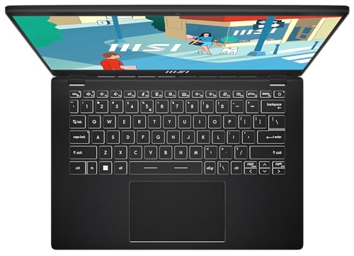 MSI Modern 14 Business Laptop, 35,7 cm (14,0") FHD, Intel Core i5 1235U, 16 GB DDR4 RAM, 512 GB SSD, Intel® Iris® Xᵉ Grafik, Windows 11 Home, QWERTZ Tastatur, schwarz, C12MO-1206