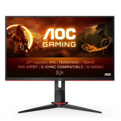 AOC Gaming 27G2SP - 27 Zoll FHD Monitor, 165 Hz, 1 ms, FreeSync Premium (1920x1080, VGA, HDMI, DisplayPort) schwarz/rot