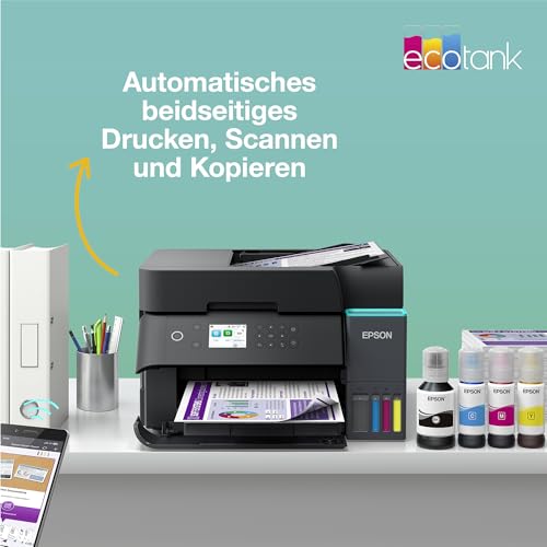 EcoTank ET-3950 A4-Multifunktionsdrucker mit Wi-Fi & AirPrint Tintentank, automatischem Dokumenteneinzug, beidseitigem Druck, Scannen & Kopieren, bis zu 3 Jahre Tinte im Lieferumfang enthalten