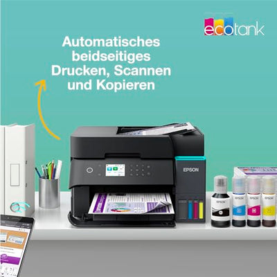 EcoTank ET-3950 A4-Multifunktionsdrucker mit Wi-Fi & AirPrint Tintentank, automatischem Dokumenteneinzug, beidseitigem Druck, Scannen & Kopieren, bis zu 3 Jahre Tinte im Lieferumfang enthalten