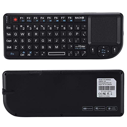 Socobeta 2,4 GHz Wireless Touchpad-Tastatur Wiederaufladbare Ultra Thin USB-Tastatur mit Hintergrundbeleuchtung