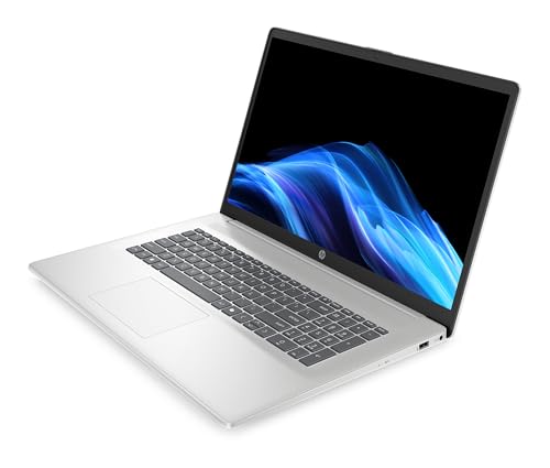HP Laptop mit 17,3" FHD Display, Intel Core i5-1334U, 16 GB DDR4 RAM, 512 GB SSD, Intel Iris Grafik, Windows 11, QWERTZ, Silber inkl. 25 GB Dropbox-Speicher für 12 Monate