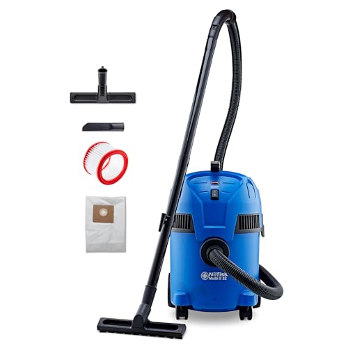 Nilfisk Multi II 22 EU Nass-/Trockensauger, für die Reinigung im Innen- & Außenbereich, 22 Liter Fassungsvermögen, 1200 W Eingangsleistung (blau), Advance