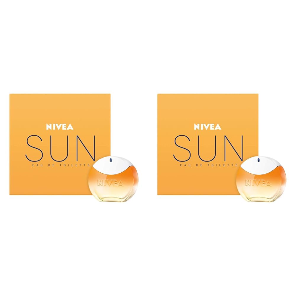 NIVEA SUN Eau de Toilette, Parfum mit dem Original Sonnencreme Duft, sommerlicher und erfrischender unisex, im ikonischen Parfüm-Flakon (30 ml) (Packung mit 2)