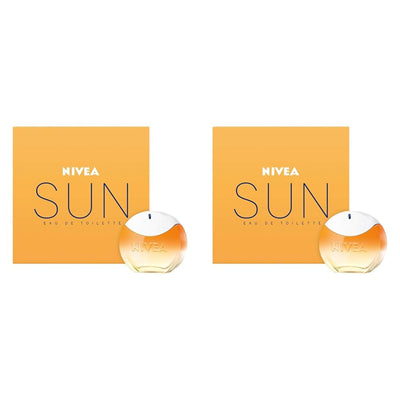 NIVEA SUN Eau de Toilette, Parfum mit dem Original Sonnencreme Duft, sommerlicher und erfrischender unisex, im ikonischen Parfüm-Flakon (30 ml) (Packung mit 2)