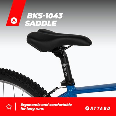 ATTABO Alpe 1.0 Herren Mountainbike 17″ Aluminiumrahmen – SR Suntour XCE 28 Federgabel 100 mm, Shimano 21‑Gang, V‑Brake, ergonomischer Lenker, Verstellbarer Sattel, Blau, 29
