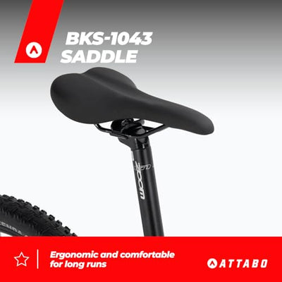 ATTABO Herrenfahrrad Alpe 3.0 mit Aluminiumrahmen 21" Ergonomischer Lenker Hydraulische Scheibenbremsen Blau Mountainbike mit 29" Rädern mit Zubehör Verstellbarer Sattel 24-Gang Schaltung