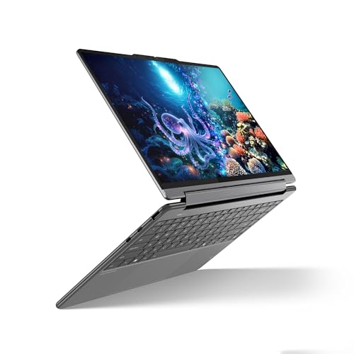 Lenovo Yoga 9i 2-in-1 Aura Edition Laptop | Copilot+ PC AI | 14" WQUXGA OLED Touch Display | Intel Core Ultra 7 | 32GB RAM | 1TB SSD | Intel Arc 140V Grafik | Windows 11 Home | QWERTZ | Luna Grau