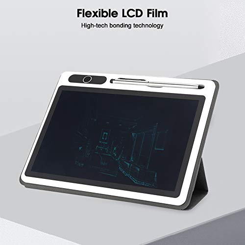 Topiky 10,1-Zoll-LCD-Handschrifttafel mit Ledertasche und Stiftset, Elektronischer Notizblock LCD-Tablet-Zeichenblock Business Supply Handmalwerkzeug(Rosenrot)