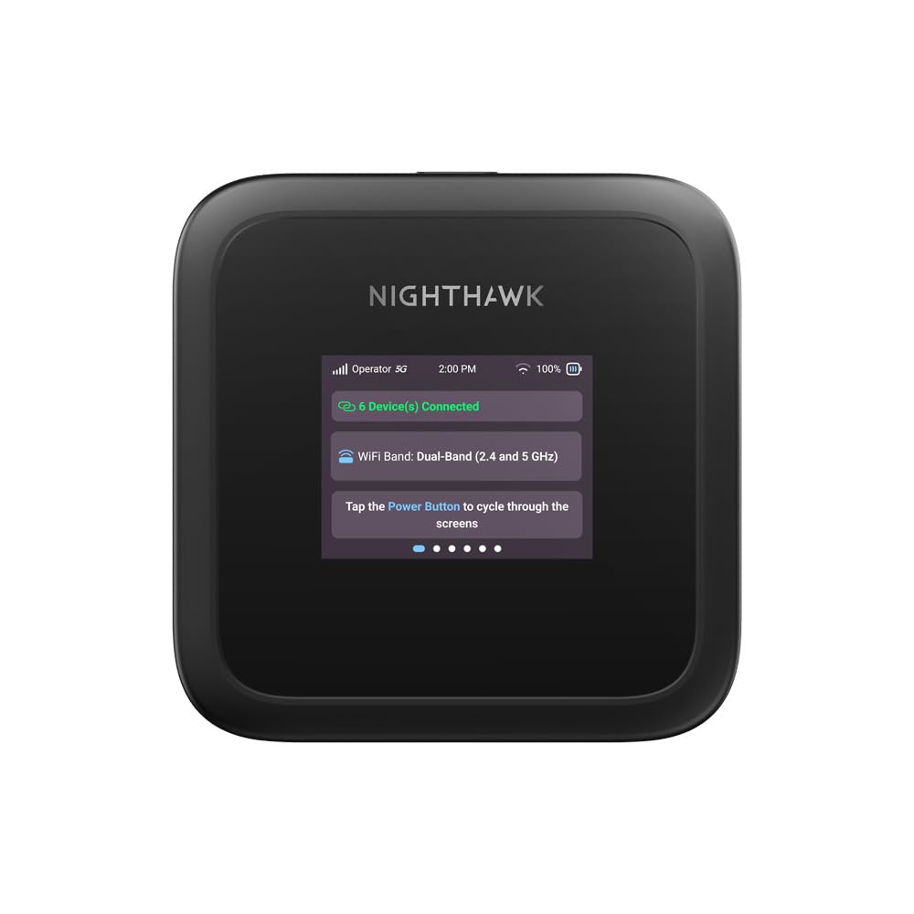 NETGEAR Nighthawk M3 – 5G Router SIM Karte, Mobiler WLAN Router | bis zu 2,5 GBit/s – SIM-Steckplatz entsperrt – Tragbarer WLAN-Hotspot z– 5G- und 4G-MiFi, bis zu 32 Geräte (MH3150)