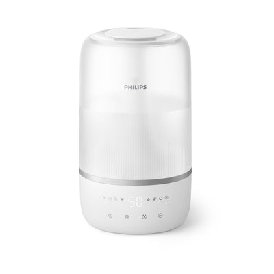 Philips Smart Humidifier - kompakt und dennoch leistungsstark mit himmelhohem Nebel, Aromatherapie, leise mit Schlafeinstellung und Nachtlicht, für (Schlaf-) Räume bis zu 38 m² (HU1509/00)