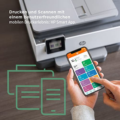 HP OfficeJet Pro 9012e Multifunktionsdrucker, 6 Monate gratis drucken mit HP Instant Ink inklusive, HP+, Drucker, Scanner, Kopierer, Fax, WLAN, LAN, Duplex, HP ePrint, Airprint, Basalt