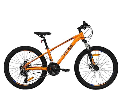 Keskin HT MTB1 24" Kinder Mountainbike – 21-Gang, 2.35" Luftreifen, Scheibenbremsen, Aluminiumrahmen, Orange