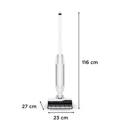 Rowenta X-Clean 4 kabelloser Nass-und Trockenstaubsauger, Selbstreinigungsfunktion, Nass Trockensauger 50min Laufzeit, automatische Schmutzerkennung, Nasssauger mit smartem LED Display, grau GZ5036WO
