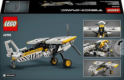 LEGO Technic Propellerflugzeug, Baubares Flugzeug Spielzeug für Kinder, Geschenk für Jungen und Mädchen ab 8 Jahren, Modellflugzeug mit drehendem Propeller und 4-Zylinderkolbenmotor 42198