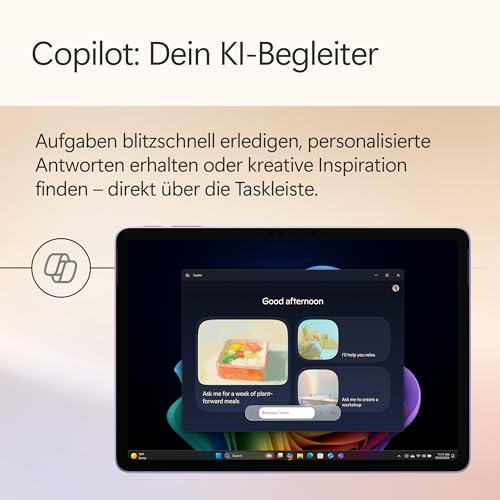 Microsoft Surface Pro | Copilot+ PC | 12” LCD Touchscreen | Snapdragon® X Plus | 16GB RAM | 512GB Speicher | Neuestes Modell | Violett