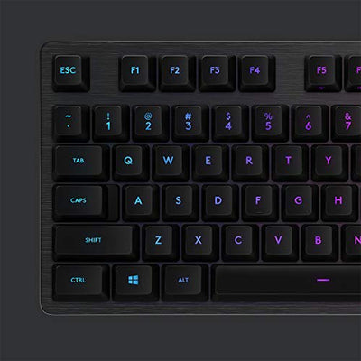 Logitech G512 mechanische Gaming-Tastatur, GX-Red Linear Switches, LIGHTSYNC RGB-Beleuchtung, USB-Durchschleife, Aluminium-Gehäuse, Programmierbare F-Tasten, US QWERTY-Layout - Schwarz