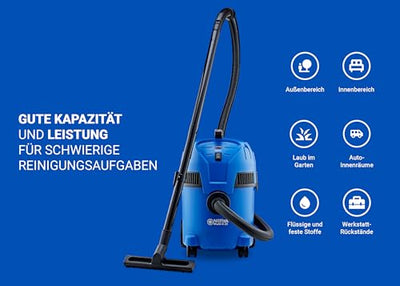 Nilfisk Multi II 22 EU Nass-/Trockensauger, für die Reinigung im Innen- & Außenbereich, 22 Liter Fassungsvermögen, 1200 W Eingangsleistung (blau), Advance