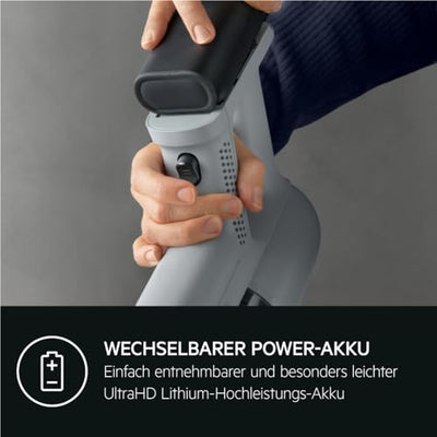 AEG ULTIMATE 7000 ÖKO AP71UB14AM Akku-Staubsauger/extra kraftvoll/ultraleicht 2,2 kg/70 % Recyclingmaterial/bis zu 40 Min. Laufzeit/120m²/5-Stufige Filtration/alle Böden/Automatik, Matte Black