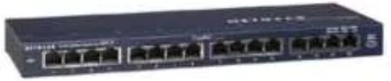 Netgear GS116GE Switch 16 Port Gigabit Ethernet LAN Switch (Plug-and-Play Netzwerk Switch, lüfterlos, robustes Metallgehäuse, ProSAFE Lifetime-Garantie)