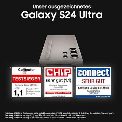 Samsung Galaxy S24 Ultra AI Smartphone, Android-Handy ohne Vertrag, 12GB RAM/512GB Speicher, 200-MP-Kamera, S Pen, Lange Akkulaufzeit, Titanium Violet, 3 Jahre Herstellergarantie