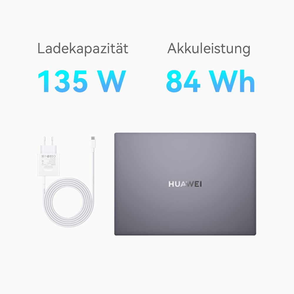 HUAWEI MateBook 16s 2023 | 16" 2.5 K True-Colour-Touchscreen | 13th Gen Intel Evo Platform Powered by Intel Core i9 | 16 GB RAM | 1 TB SSD | Windows 11 | Space Gray | TÜV Rheinland Low Blue Light