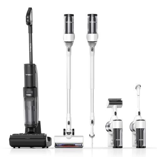 Tineco Floor ONE Switch S7 Nass Trockensauger, Saugwischer 40min, Staubsauger 65min, 70℃ Flashdry, Beidseitige Kantenreinigung, ZeroTangle Bürste, Dreifache Batterielebensdauer, für das Ganze Haus