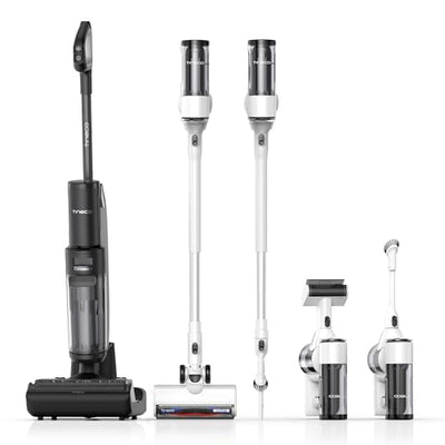 Tineco Floor ONE Switch S7 Nass Trockensauger, Saugwischer 40min, Staubsauger 65min, 70℃ Flashdry, Beidseitige Kantenreinigung, ZeroTangle Bürste, Dreifache Batterielebensdauer, für das Ganze Haus