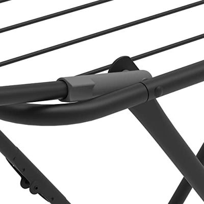 Rörets Wäscheständer Sussi Black – verriegelbare Flügel – Sicherheitssperre – 52x176x96cm – 18 m Trockenfläche - Design und Qualität von Schwedens stärkster Trockenständermarke, für Bekleidung