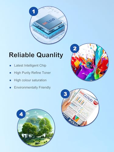 INKCLOUD 305XL Druckerpatronen Kompatibel für HP 305 Druckerpatronen für DeskJet 2700 2710 2720 DeskJet Plus 4110 4120 Envy 6010 6020 Envy Pro 6400 6420 (1 Schwarz und 1 Farbe)