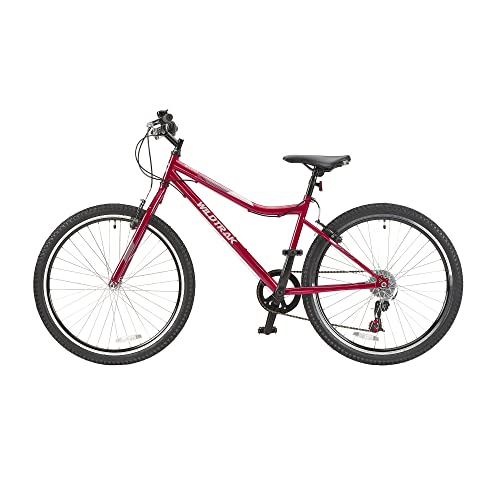 Wildtrak - Stahlfahrrad, Erwachsene, 26 Zoll, 18-Gang - Burgund, Burgundy