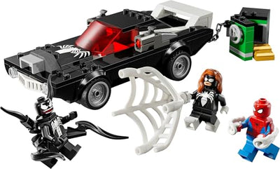 LEGO Marvel Spider-Man Mech vs. Venom Muscle Car - Auto Spielzeug mit 3 Superhelden Minifiguren - Modellauto mit Shootern - Geschenk für Jungen und Mädchen ab 7 Jahren 76309