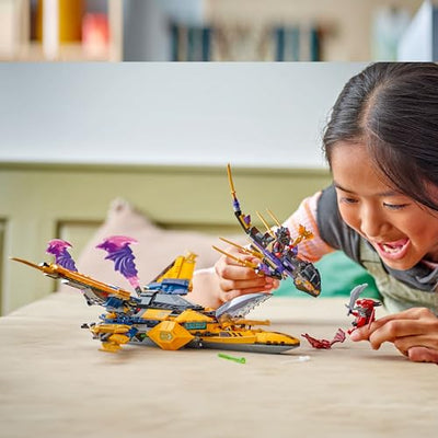 LEGO NINJAGO Ras und Arins Super-Sturmflieger - Spielzeug mit Drohne, Shootern, Klingen und Triebwerken - Inkl. 3 Minifiguren für Ninja Rollenspiele - Bauset für Jungen und Mädchen ab 8 Jahren 71833