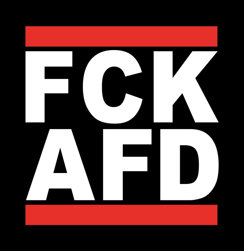 100x Sticker 50x FCKAFD + 50x FCKNZS - 7,4 x 7,4 cm - Politisch Links Outdoor Sticker Aufkleber groß FCK AFD & NZS
