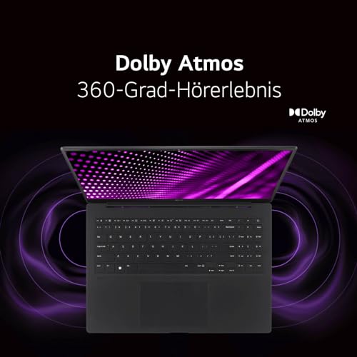 2024 LG gram Pro 16 Zoll Notebook - 1199g Intel Core Ultra7 Laptop (32GB RAM, 2TB Dual SSD, 24,5h Akkulaufzeit, IPS Panel Anti-Glare Display, Win 11 Pro) - Schwarz