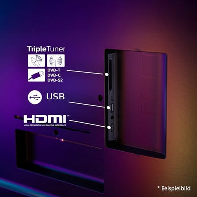 Philips Ambilight 55OLED810 4K OLED Smart TV - 55 Zoll Display mit P5 AI Perfect Picture Engine Ultra HD, Titan OS, Dolby Vision und Atmos Sound - Funktioniert mit Alexa und Google Sprachassistent