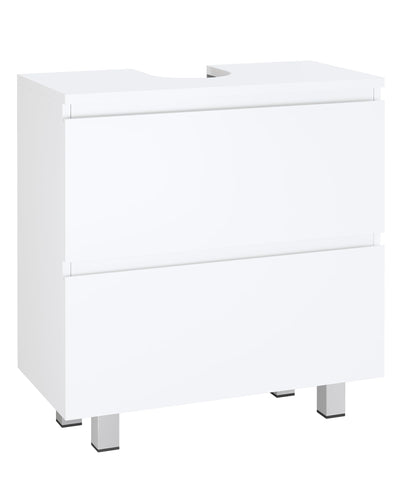 KIMENICH Waschbeckenunterschrank, Badezimmerschrank mit 2 Große Schubladen, Unterschrank Waschbecken mit Füßen, Viel Stauraum, 60 x 30 x 56 cm, Weiß