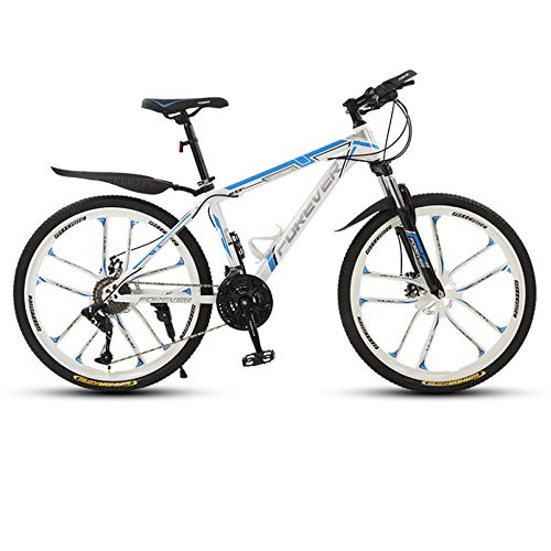 Mountainbike, Mountain Trail Bike Klappbare Outroad-Fahrräder aus Kohlenstoffstahl, Fahrrad mit Vollfederung, Doppelscheibenbremsen, A-26 Zoll, 24 Geschwindigkeiten